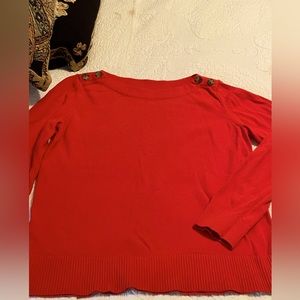 LOFT Orange Boatneck Sweater